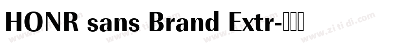 HONR sans Brand Extr字体转换
